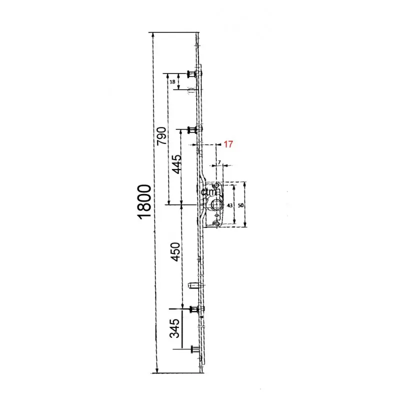 Crémone ROTO 2731 - 2731/1800